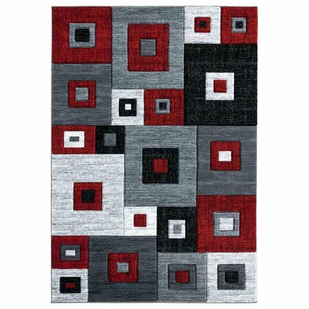 UNITED WEAVERS OF AMERICA 1 ft. 10 in. x 2 ft. 8 in. Bristol Cicero Red Rectangle Accent Rug 2050 10230 24